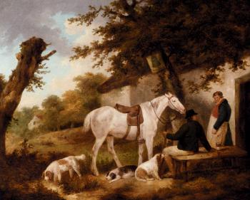 喬治 莫蘭 Travellers Resting Outside The Bell Inn 喬治 莫蘭 Travellers Resting Outside The Bell Inn